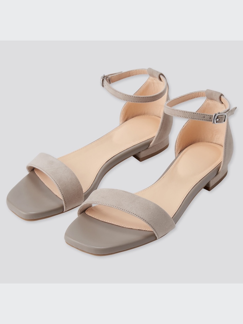 Uniqlo Women's Ankle-Strap Open-Toe Sandals in Beige